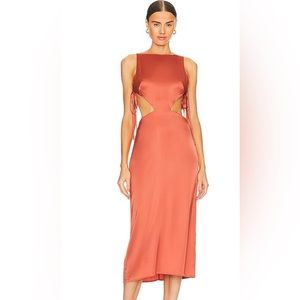 LPA Jilla Midi Dress in Copper size Small MSRP$238
